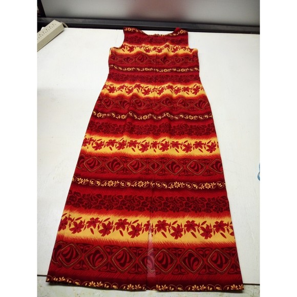 SAG HARBOR Size 8 Floral Dress Silky Satin Light Red Short Sleeves Women's - Picture 5 of 5